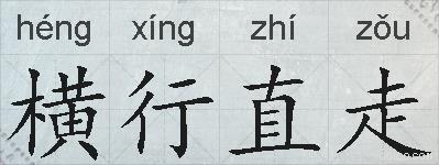 横行直走的拼音
