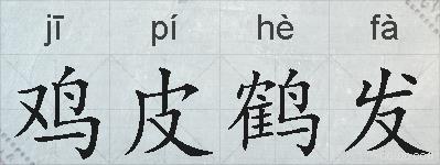 鸡皮鹤发的拼音