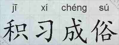积习成俗的拼音