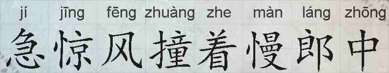 急惊风撞着慢郎中的拼音