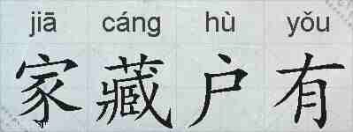 家藏户有的拼音