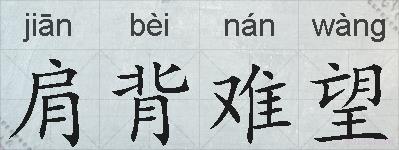 肩背难望的拼音