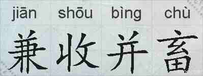 兼收并畜的拼音