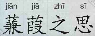 蒹葭之思的拼音