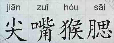 尖嘴猴腮的拼音