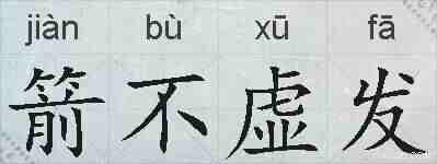 箭不虚发的拼音