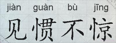 见惯不惊的拼音