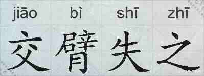 交臂失之的拼音