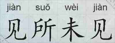 见所未见的拼音