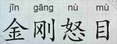 金刚怒目的拼音