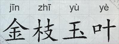 金枝玉叶的拼音