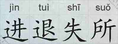 进退失所的拼音