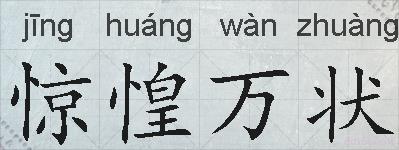 惊惶万状的拼音