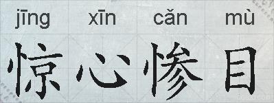惊心惨目的拼音