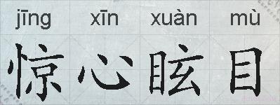惊心眩目的拼音