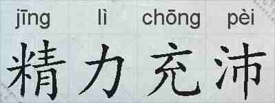 精力充沛的拼音