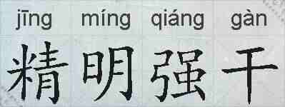 精明强干的拼音