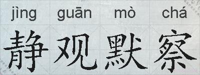静观默察的拼音