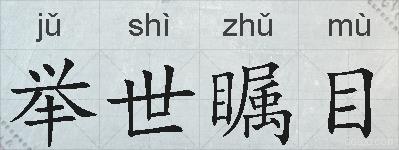 举世瞩目的拼音