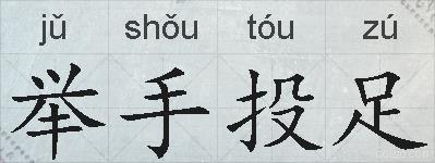 举手投足的拼音
