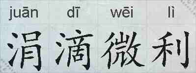 涓滴微利的拼音