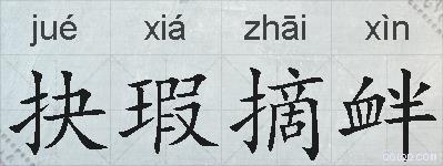 抉瑕摘衅的拼音