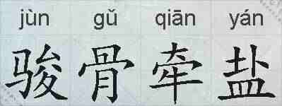 骏骨牵盐的拼音