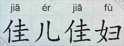 佳儿佳妇的拼音