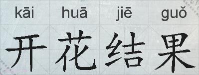 开花结果的拼音