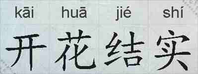 开花结实的拼音