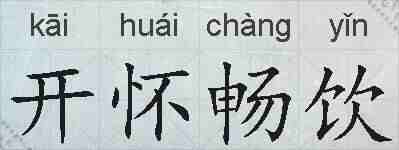 开怀畅饮的拼音
