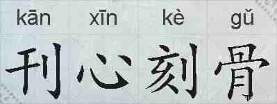 刊心刻骨的拼音