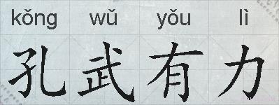 孔武有力的拼音