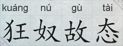 狂奴故态的拼音