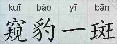 窥豹一斑的拼音