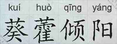 葵藿倾阳的拼音