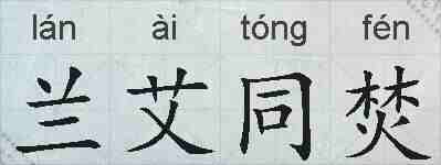 兰艾同焚的拼音