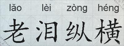 老泪纵横的拼音