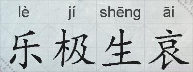 乐极生哀的拼音