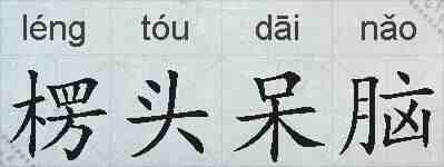 楞头呆脑的拼音