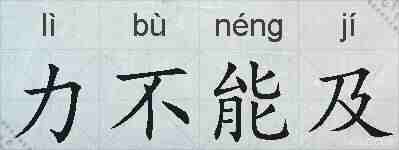 力不能及的拼音