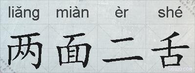 两面二舌的拼音