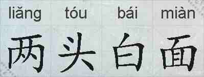 两头白面的拼音