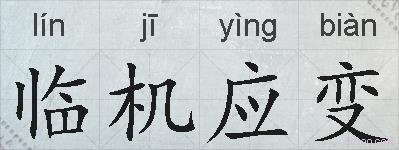 临机应变的拼音