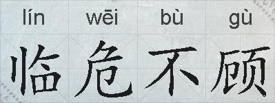 临危不顾的拼音