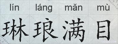 琳琅满目的拼音