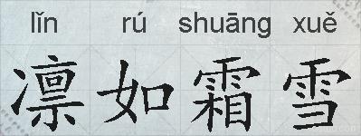 凛如霜雪的拼音