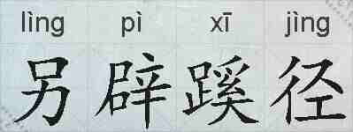 另辟蹊径的拼音