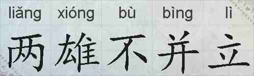 两雄不并立的拼音