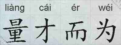 量才而为的拼音